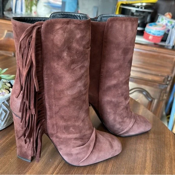 Giuseppe Zanotti Alabama Fringe Suede Boots 39.5 - Picture 9 of 11